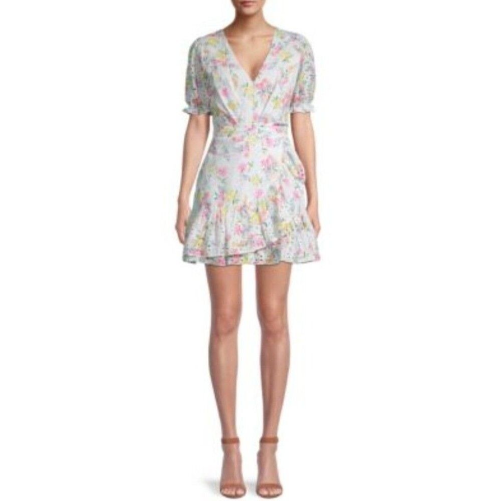 Yumi Kim Dress Size 16 Be The One *Missing Button* Eyelet Cotton Ruffle